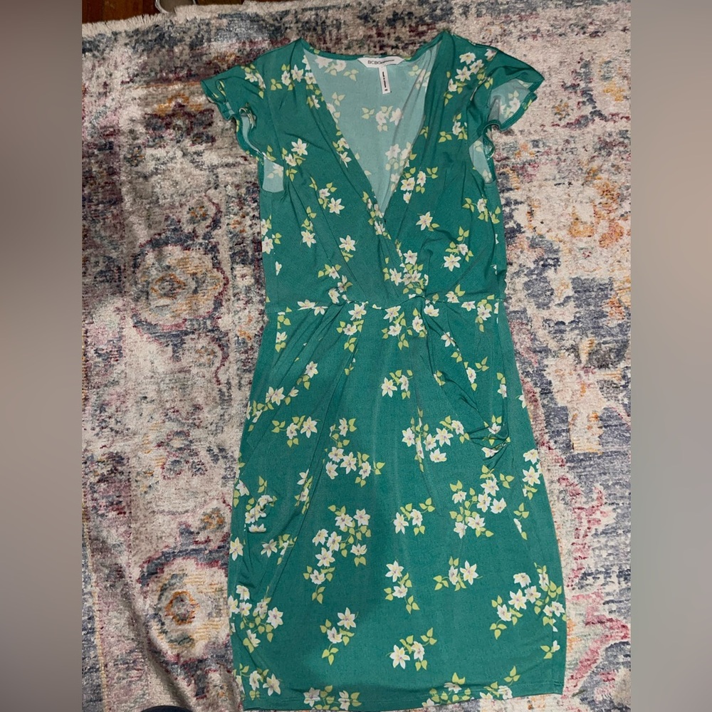 Green mini dress